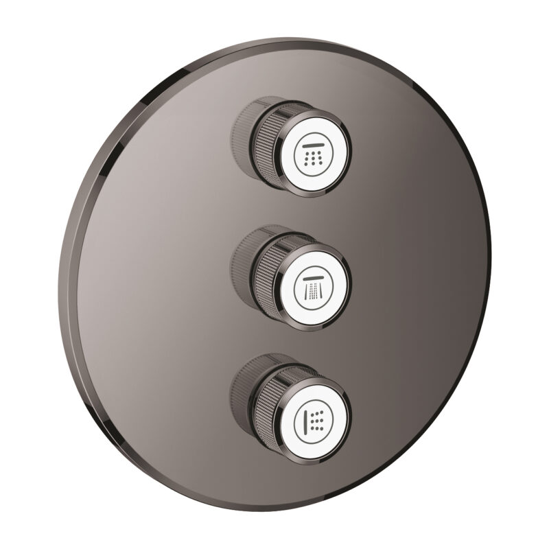 Grohe Grohtherm SmartControl Üç Valfli Akış Kontrollü Kumanda, Hard Graphite - 29122A00 - Banyo Ankastre Ürünleri