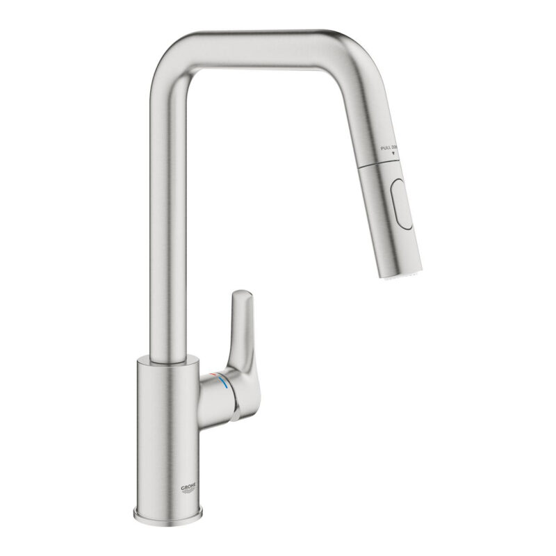 Grohe Eurosmart Tek Kumandalı Eviye Bataryası, Paslanmaz Çelik - 30619DC0 - Mutfak Eviye Bataryası