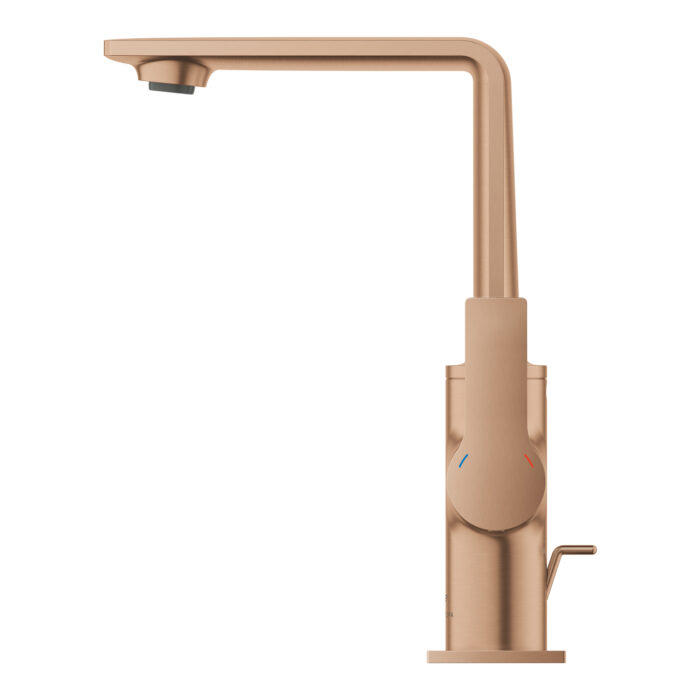 Grohe Allure Tek Kumandalı Lavabo Bataryası 1/2″ L-Boyut, Brushed Warm Sunset - 32146DL1 - Çanak Lavabo Bataryası - 1