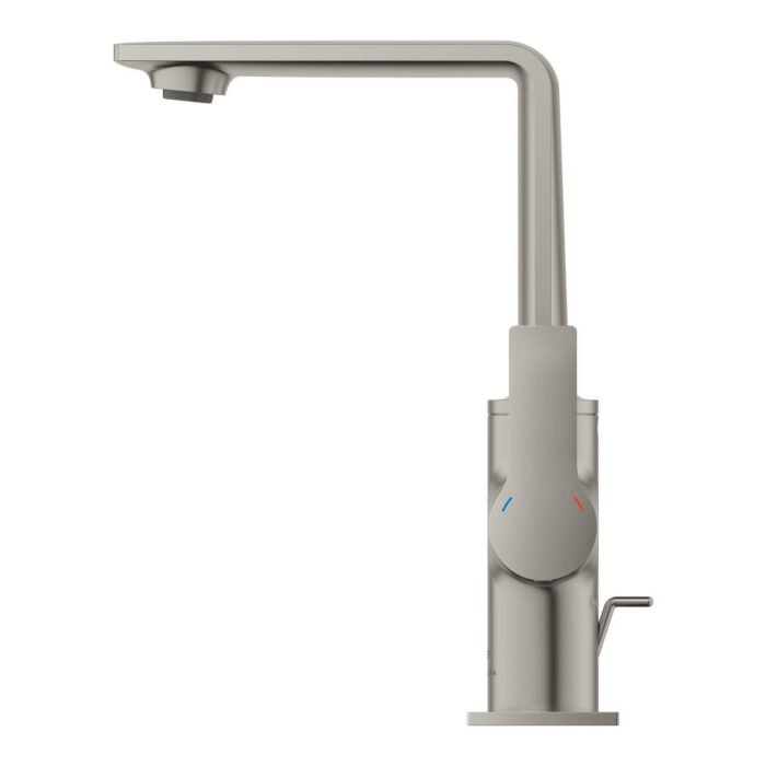Grohe Allure Tek Kumandalı Lavabo Bataryası 1/2″ L-Boyut, Satin Steel - Görsel 2