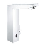 Grohe Eurocube E Fotoselli Lavabo Bataryası, 1/2″, Çift Su Girişli Ayarlanabilir Sıcaklık Sınırlayıcısı, Krom