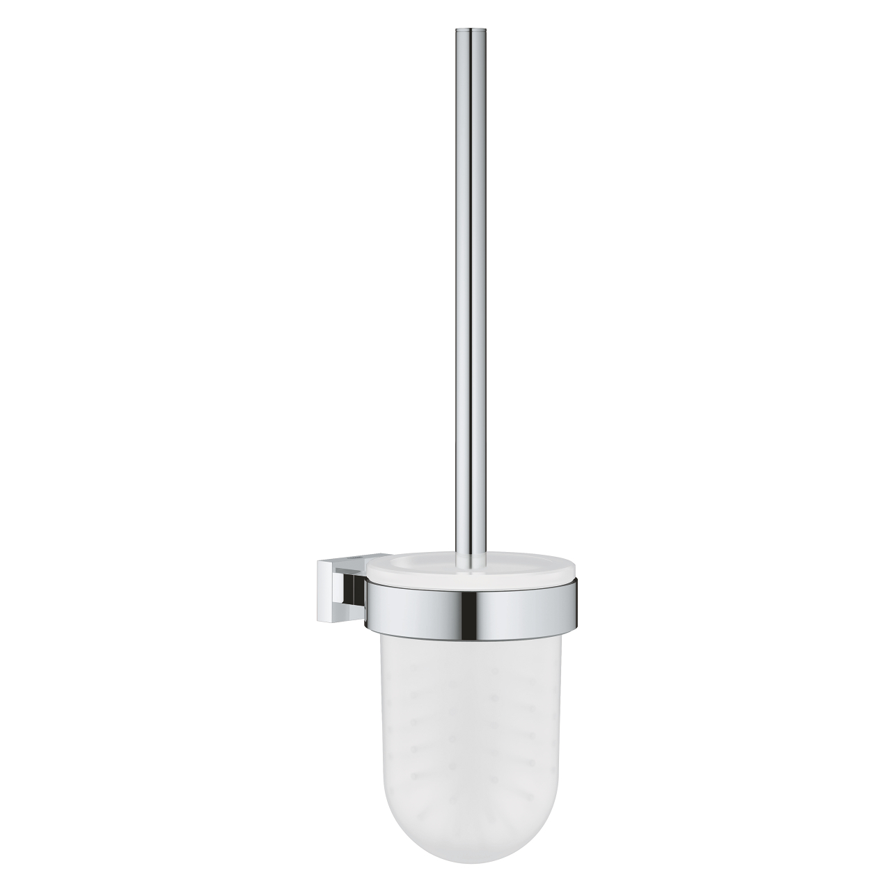 40513001 Grohe Essentials Cube Tuvalet Fırçası Seti, Krom - Görsel 1