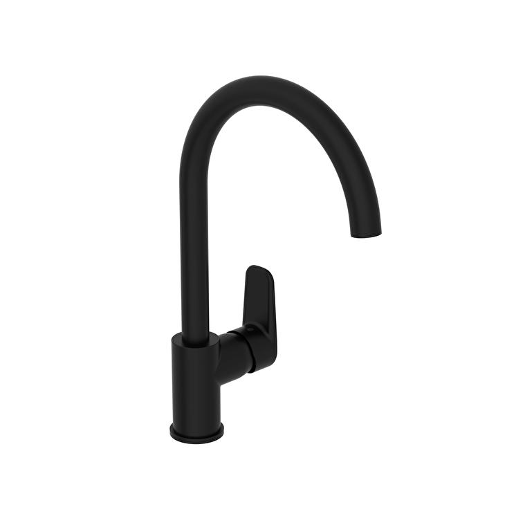 Vitra Flow Soft Eviye Bataryası (C-Tip), Mat Siyah - A4341936 - Mutfak Eviye Bataryası