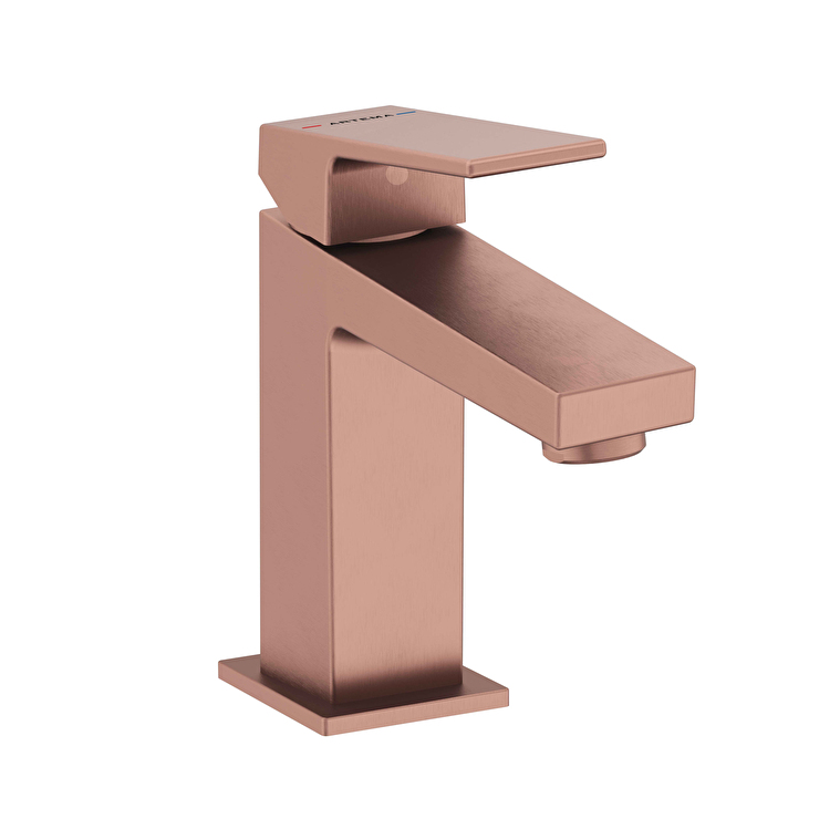 Vitra Minimax Square Lavabo Bataryası, Fırçalı Bakır