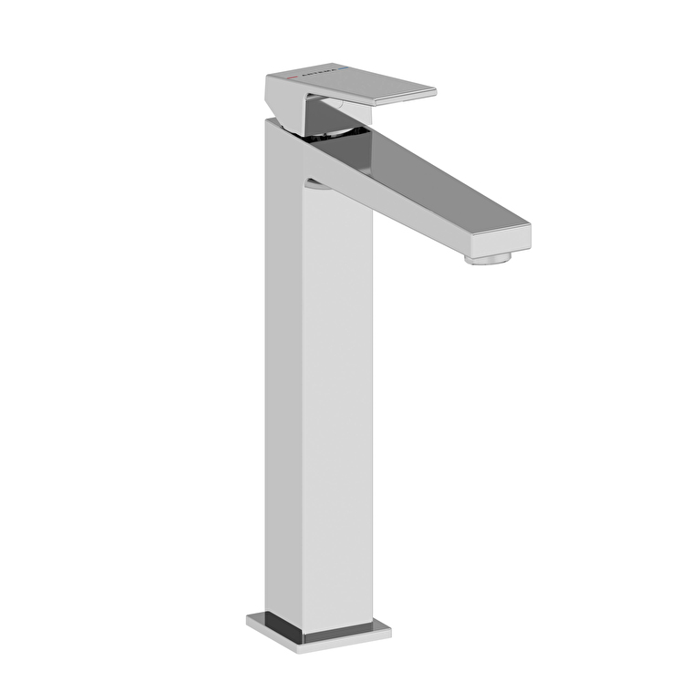 A43724-1.jpg Vitra Minimax Square Çanak Lavabo Bataryası, Krom - Görsel 1
