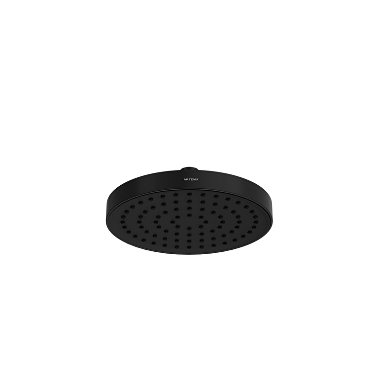 Artema Base Round Duş Başlığı 1 Fonksiyonlu 20 cm, Mat Siyah - A4590436 - Tepe Duşları