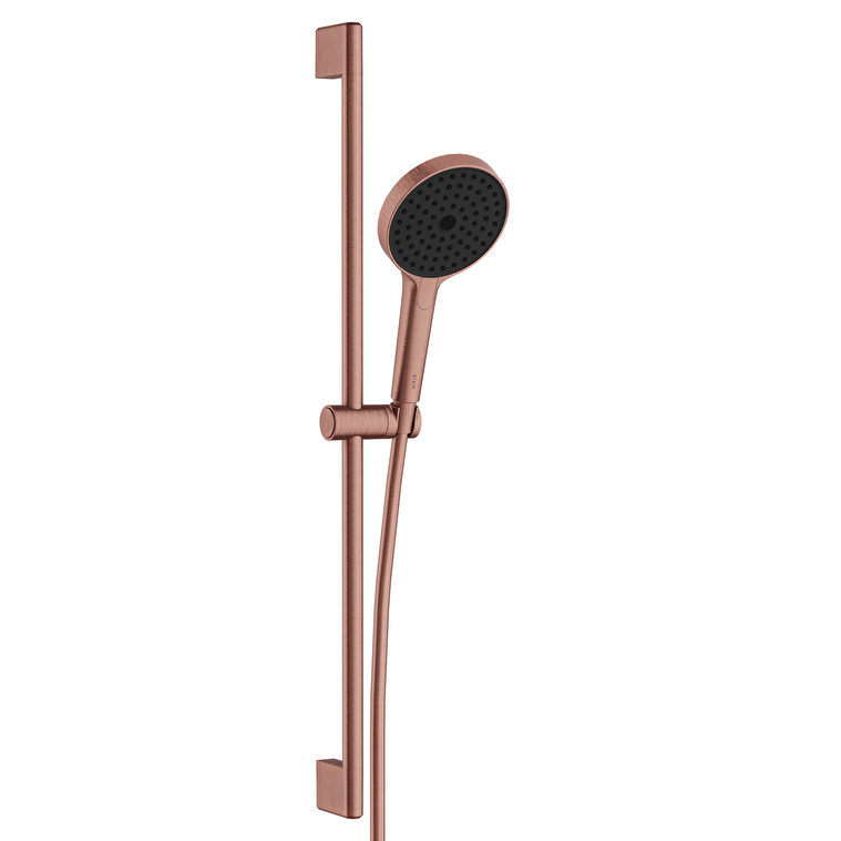Vitra Prime Round Sürgülü El Duşu Takımı, 3 Fonksiyonlu 13 cm, Fırçalı Bakır - A4592724 - El Duşu Takımı