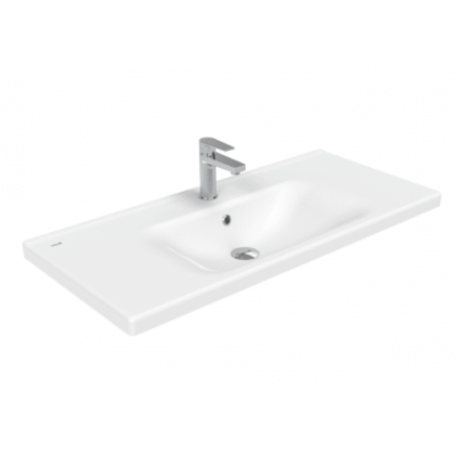 Creavit Eksen Etajerli Lavabo 100 cm Beyaz - EK100-00CB00E-0000 - Etajerli Lavabo