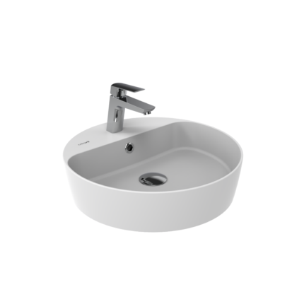 Creavit Loop 45 cm Masa Üstü Çanak Lavabo Extra Mat Beyaz - LP146-00MB00E-0000 - Çanak Lavabo