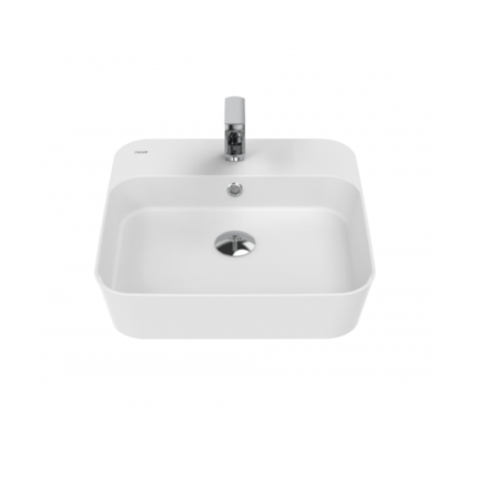 Creavit Loop Kare Masa Üstü İnce Çanak Lavabo 45 cm Extra Mat Beyaz - LP046-00MB00E-0000 - Çanak Lavabo