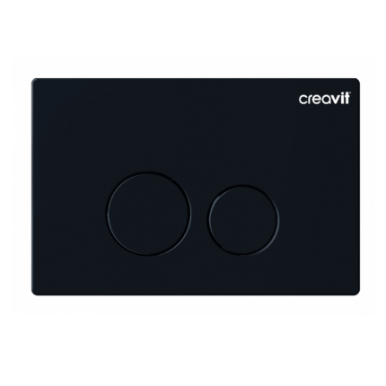Creavit Terra Mat Siyah Boyalı Kumanda Paneli - GP9002.01 - Kumanda Panelleri (Gömme Rezervuar Butonları)