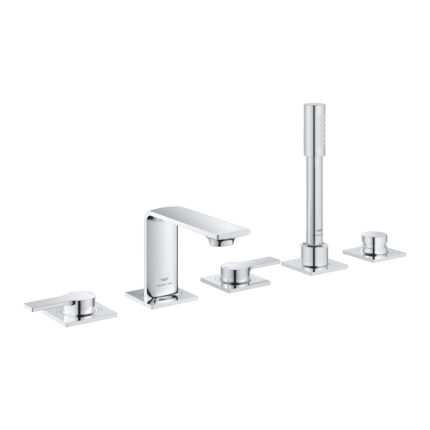 Grohe Allure 5 Delikli Küvet Bataryası, Krom - 25221001 - Ankastre Küvet Bataryası