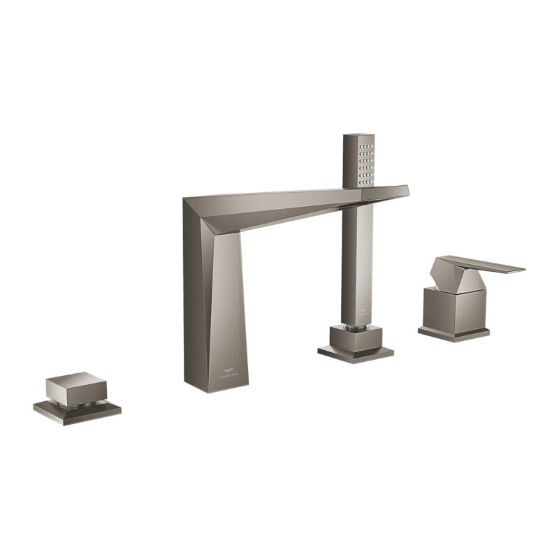 Grohe Allure Brilliant Dört Delikli Küvet Bataryası, Brushed Hard Graphite - 29405AL0 - Ankastre Küvet Bataryası
