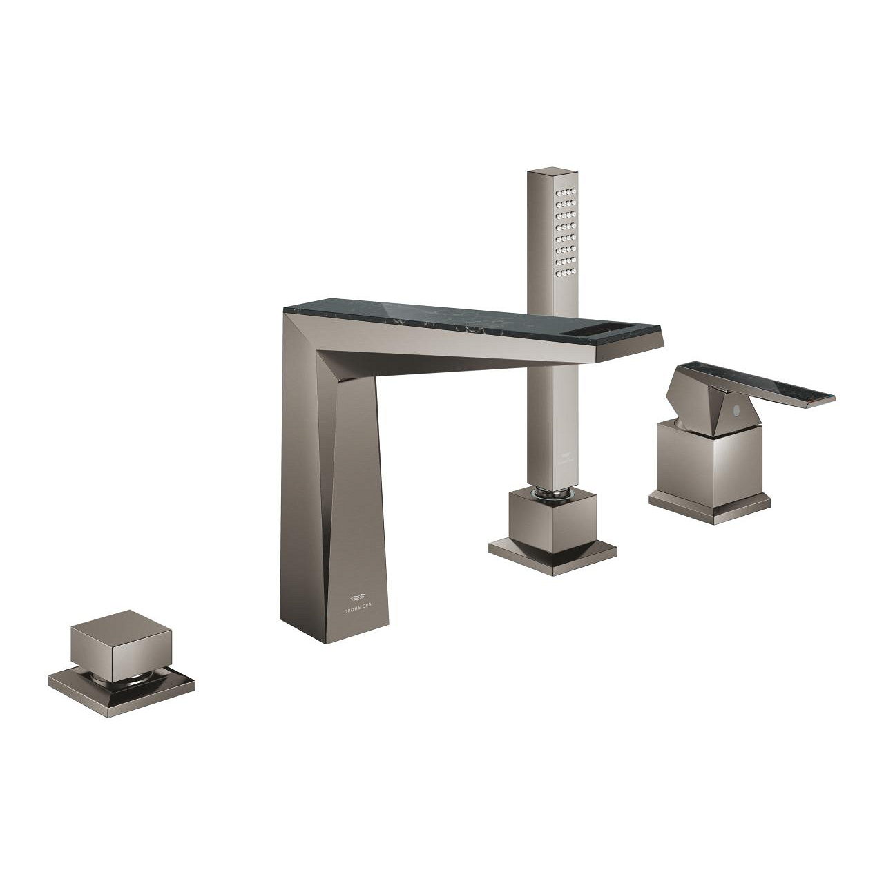 grohe allure brilliant private collection dort delikli kuvet bataryasi brushed hard graphite 29527AL0 Grohe Allure Brilliant Private Collection Dört Delikli Küvet Bataryası, Brushed Hard Graphite - 29527AL0 - Ankastre Küvet Bataryası