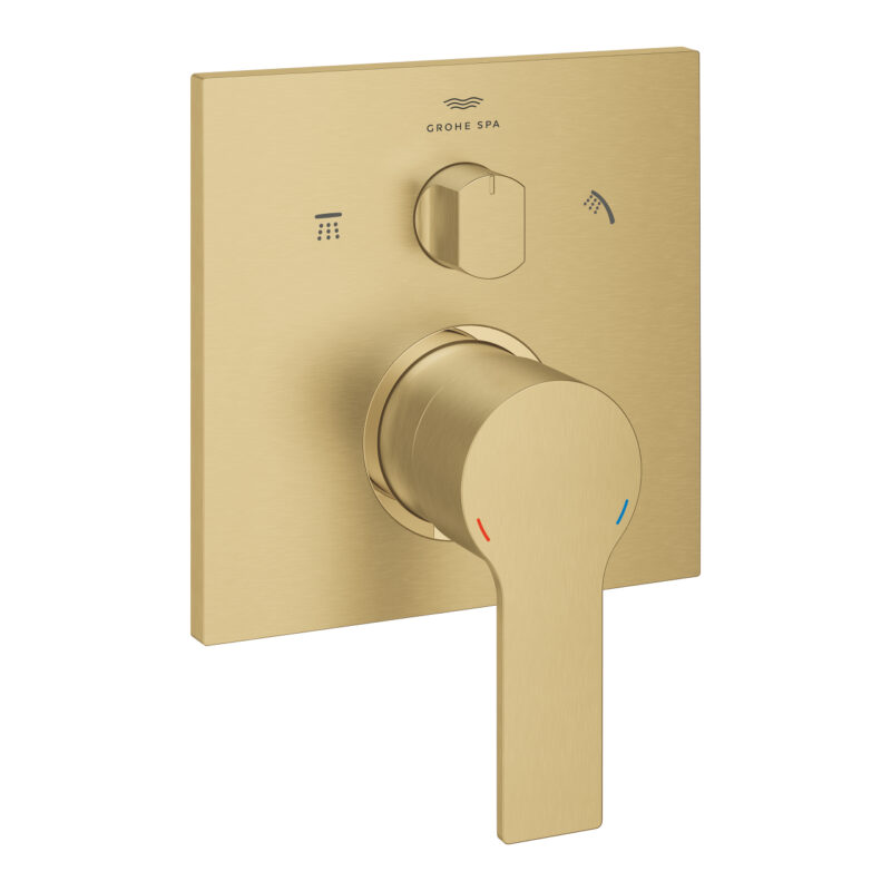 Grohe Allure Tek Kumandalı 3 Yönlü Banyo Bataryası, Brushed Cool Sunrise - 29176GN1 - Ankastre Banyo Bataryası