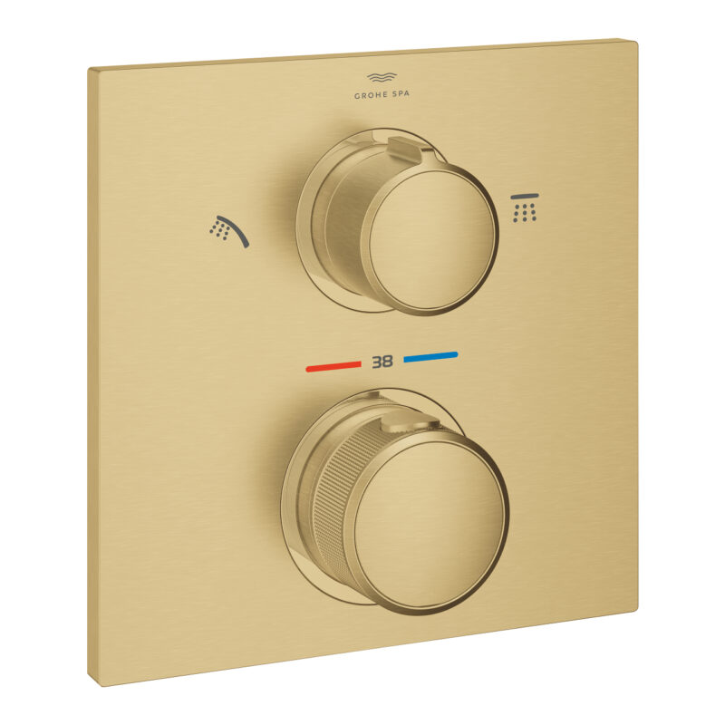 Grohe Allure Thermostat For Concealed İnstallation With 2-Way Diverter, Brushed Cool Sunrise - 29181GN2 - Banyo ve Mutfak Tamamlayıcı Gereçleri