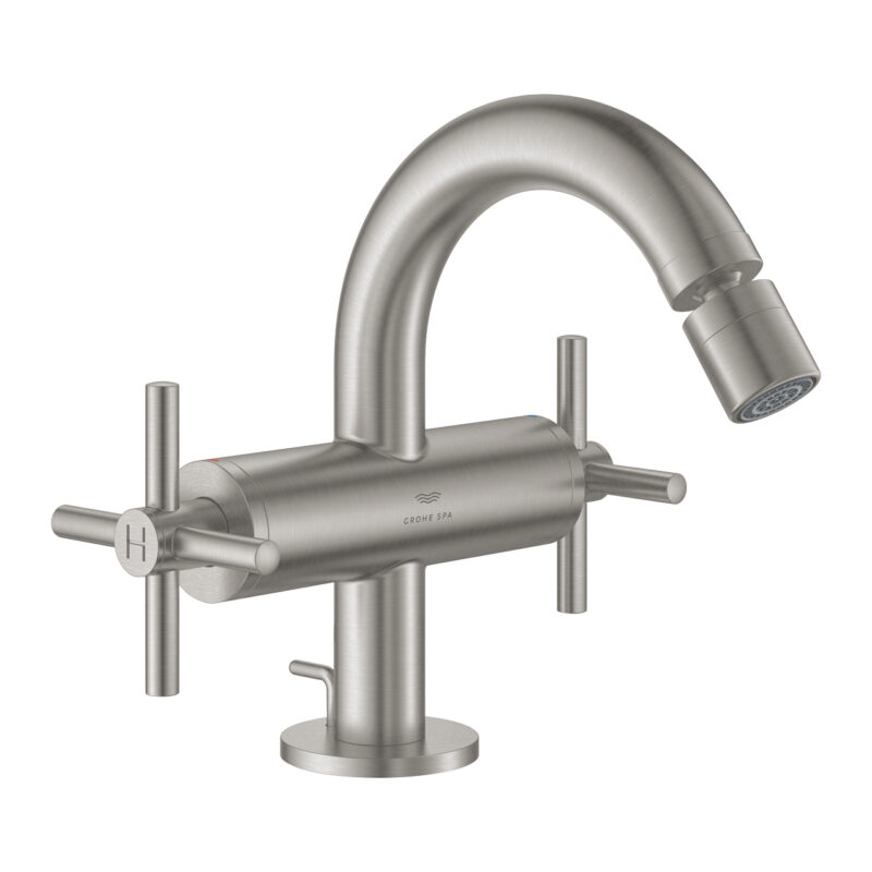 Grohe Atrio Tek Delikli Bide Bataryası 1/2, Paslanmaz Çelik - 24353DC0 - Bide Bataryası