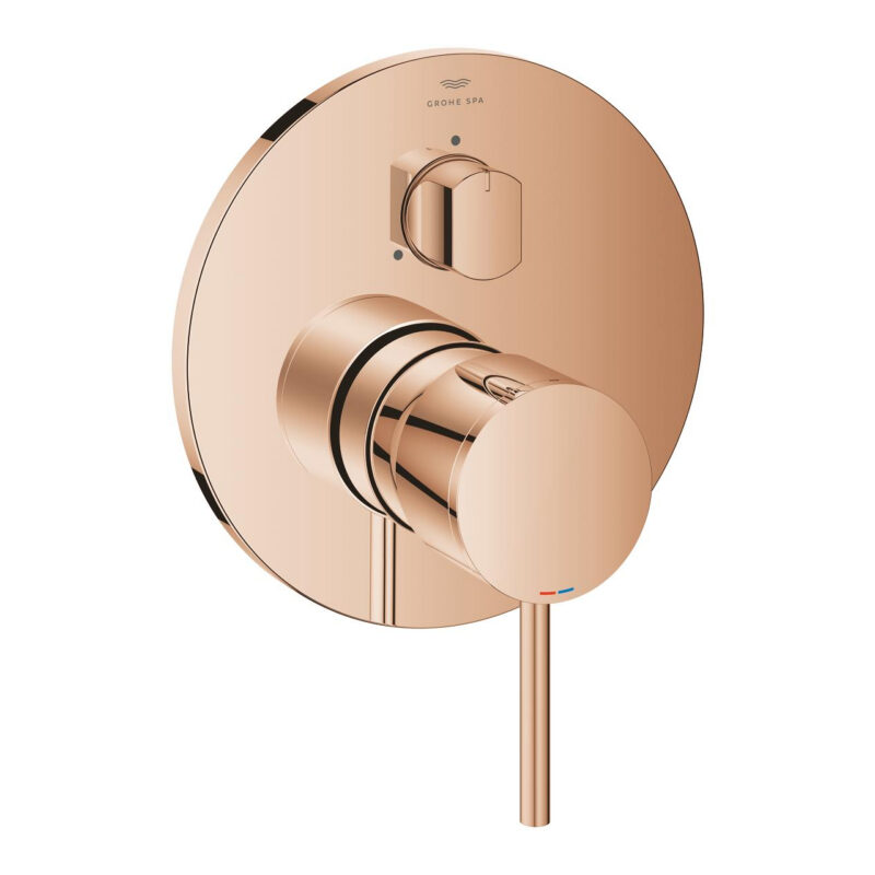 Grohe Atrio Tek Kumandalı 3 Yönlü Banyo Bataryası, Warm Sunset - 24356DA0 - Ankastre Banyo Bataryası