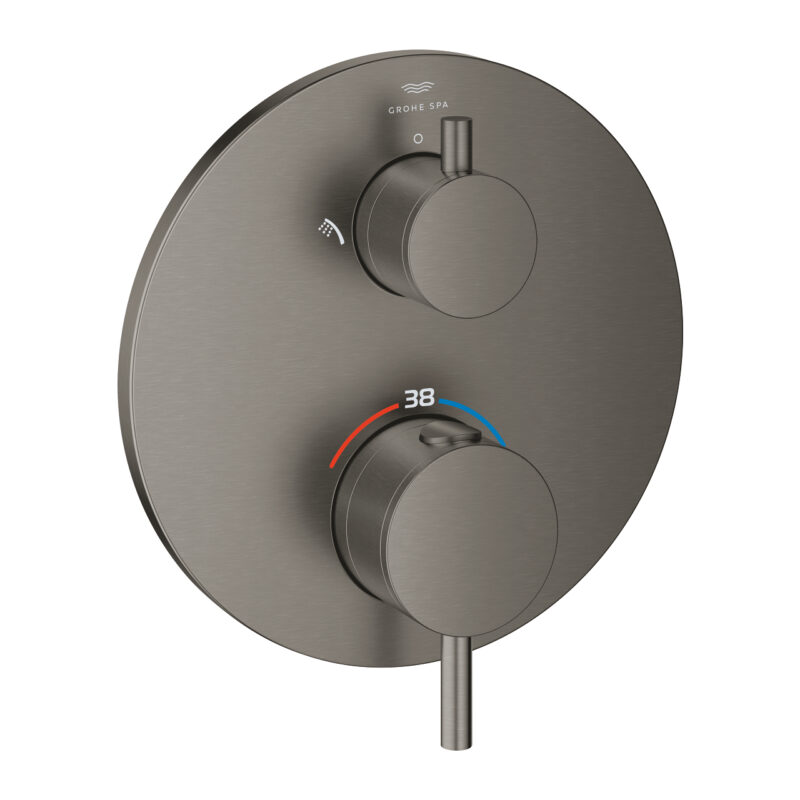 Grohe Atrio Termostatik Banyo/Duş Bataryası, Brushed Hard Graphite - 24358AL0 - Duş Bataryası