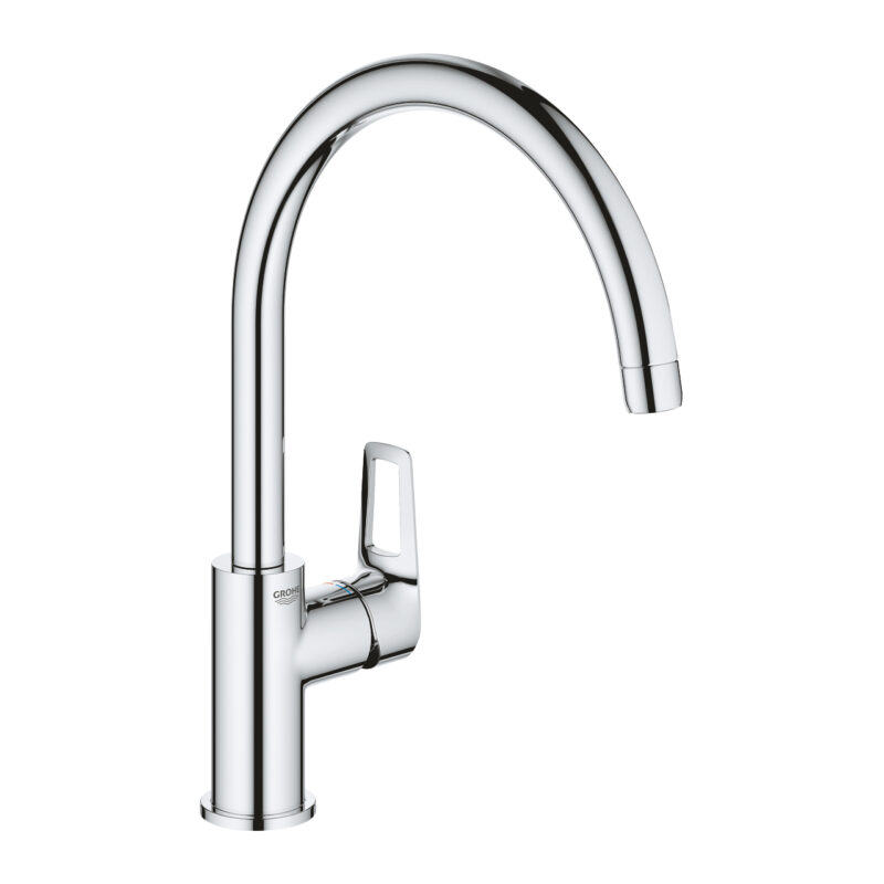 Grohe BauLoop Tek Kumandalı Eviye Bataryası, Krom - 31368001 - Mutfak Eviye Bataryası