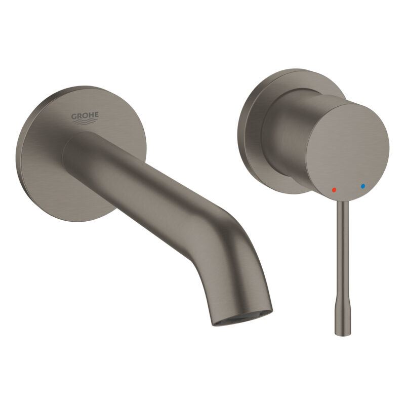 Grohe Essence İki Delikli Lavabo Bataryası M-Boyut, Brushed Hard Graphite - 29192AL1 - Lavabo Bataryası