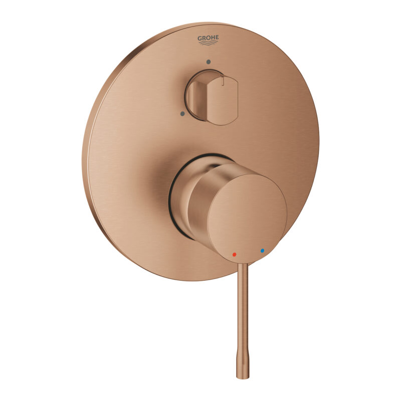 Grohe Essence Tek Kumandalı 3 Yönlü Banyo Bataryası, Brushed Warm Sunset - 24169DL1 - Ankastre Banyo Bataryası