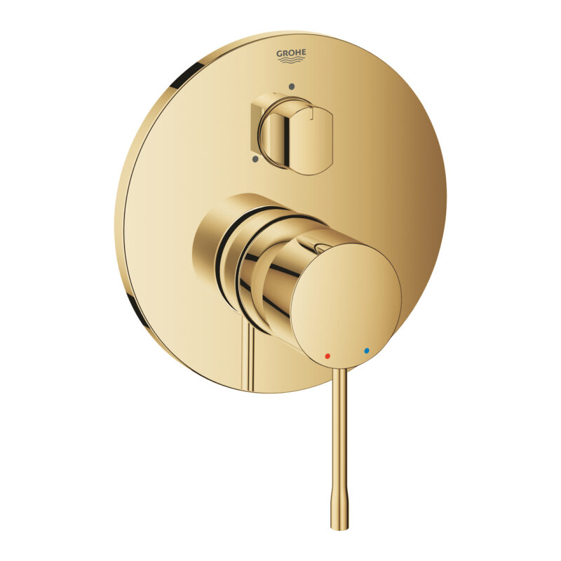 Grohe Essence Tek Kumandalı 3 Yönlü Banyo Bataryası, Cool Sunrise - 24169GL1 - Ankastre Banyo Bataryası