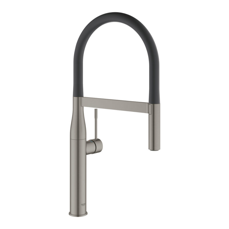 Grohe Essence Tek Kumandalı Eviye Bataryası, Brushed Hard Graphite - 30294AL0 - Mutfak Eviye Bataryası