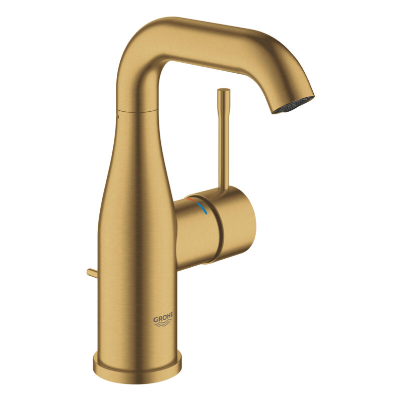 Grohe Essence Tek Kumandalı Lavabo Bataryası M-Boyut, Brushed Cool Sunrise - 24173GN1 - Lavabo Bataryası