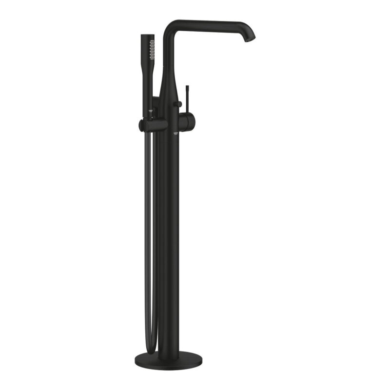 Grohe Essence Yerden Küvet Bataryası, Phantom Black - 25248KF1 - Yerden Küvet Bataryası