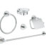 Grohe Essentials 5'İ Bir Arada Banyo Aksesuar Seti, Krom - 40344001 - Banyo Aksesuar Seti