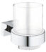 Grohe Essentials Cube Tutamaçlı Cam Fırçalık, Krom - 40755001 - Banyo ve Mutfak Tamamlayıcı Gereçleri
