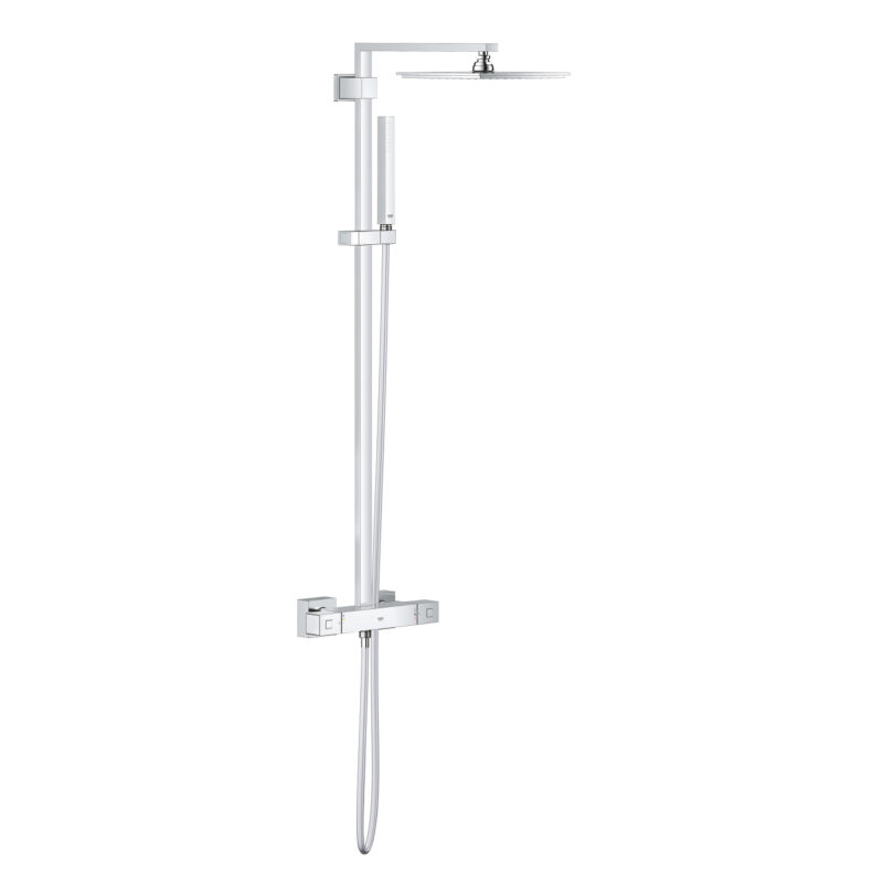 Grohe Euphoria Cube System 230 Duvara Monte Termostatik Bataryalı Duş Sistemi, Krom - 26087000 - Duş Paneli ve Kolonu, Duş Setleri