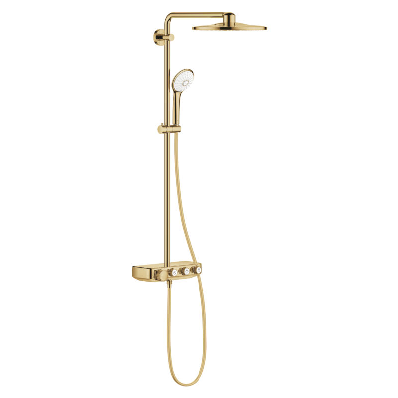 Grohe Euphoria SmartControl 310 Duş Sistemi Duvara Monte Termostatik Bataryalı Duş Sistemi, Cool Sunrise - 26507GL0 - Duş Paneli ve Kolonu, Duş Setleri