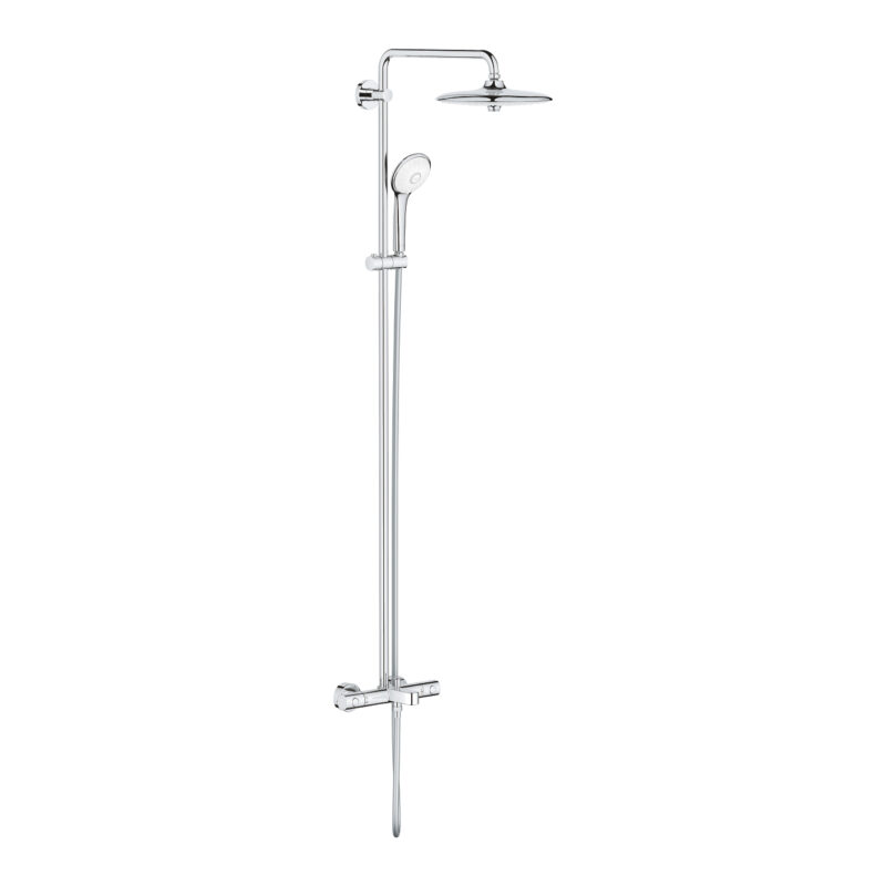 Grohe Euphoria System 260 Duvara Monte Termostatik Banyo Bataryalı Duş Sistemi, Krom - 27475002 - Termostatik Bataryalar, Banyo Bataryası