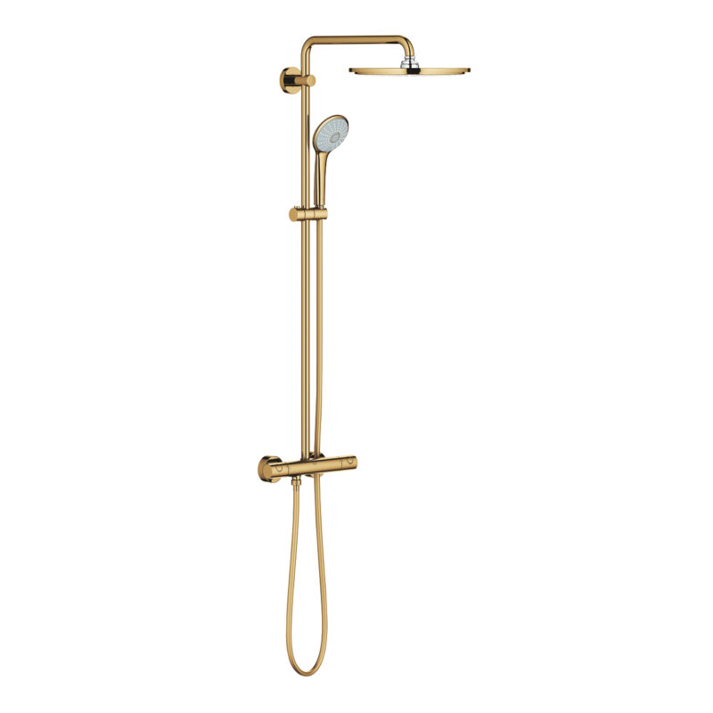Grohe Euphoria System 310 Duvara Monte Termostatik Bataryalı Duş Sistemi, Cool Sunrise - 26075GL0 - Duş Paneli ve Kolonu, Duş Setleri