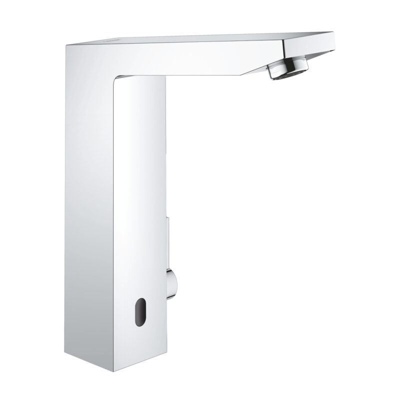Grohe Eurocube E Fotoselli Lavabo Bataryası, 1/2″, Çift Su Girişli Ayarlanabilir Sıcaklık Sınırlayıcısı, Krom - 36440000 - Fotoselli Lavabo Bataryası