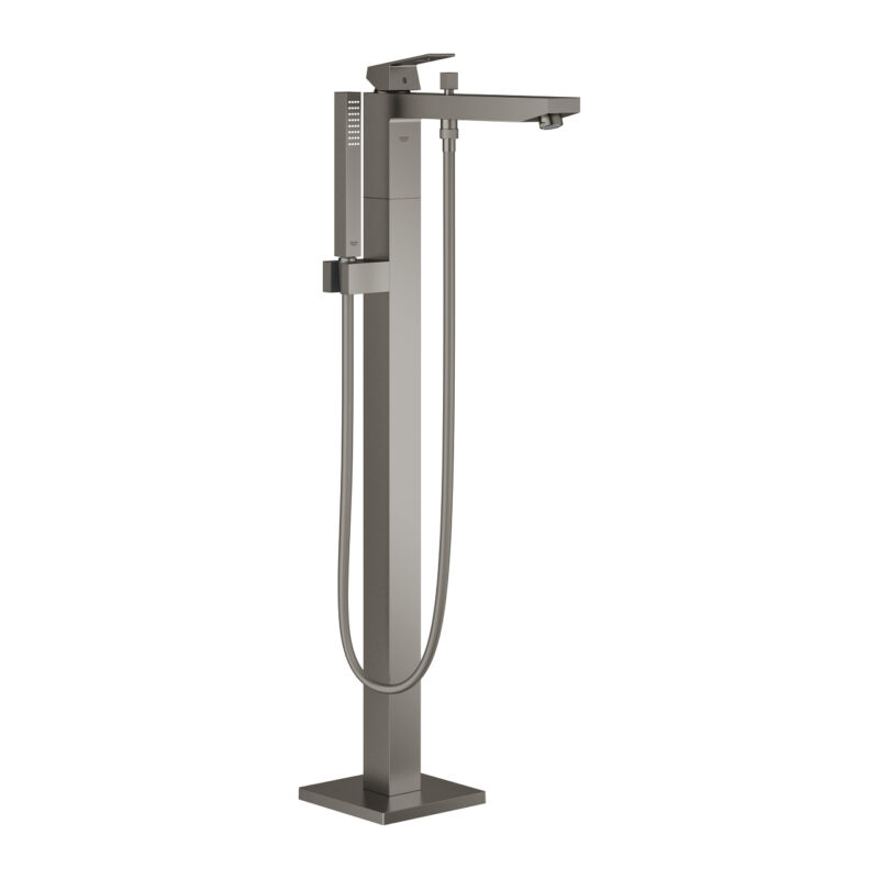 Grohe Eurocube Yerden Küvet Bataryası, Brushed Hard Graphite - 23672AL1 - Yerden Küvet Bataryası