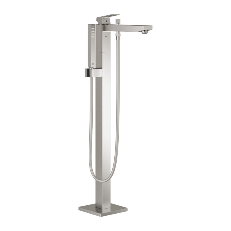 Grohe Eurocube Yerden Küvet Bataryası, Paslanmaz Çelik - 23672DC1 - Yerden Küvet Bataryası