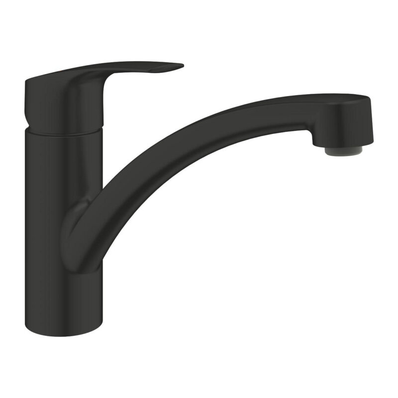 Grohe Eurosmart Tek Kumandalı Eviye Bataryası, Mat Siyah - 332812433 - Mutfak Eviye Bataryası