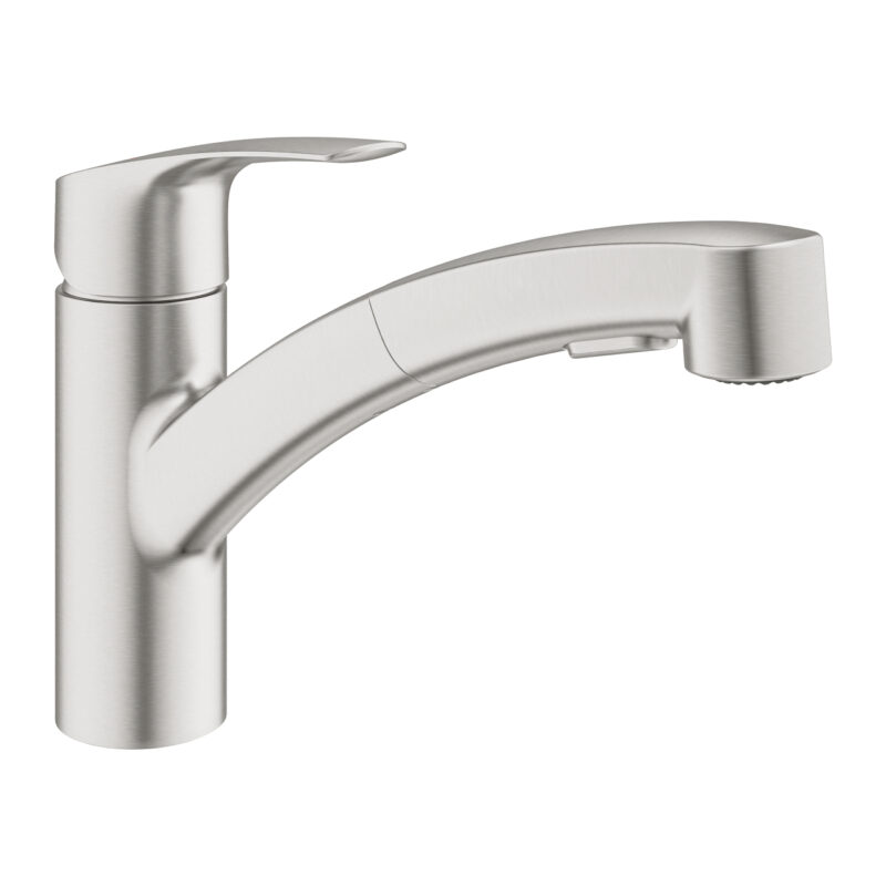 Grohe Eurosmart Tek Kumandalı Eviye Bataryası, Paslanmaz Çelik - 30305DC1 - Mutfak Eviye Bataryası