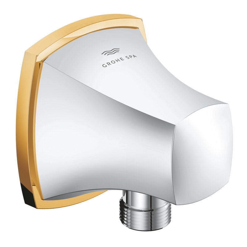 Grohe Grandera Askılı Duş Çıkış Dirseği, Krom/Altın - 26897IG0 - Duş Çıkış Dirseği