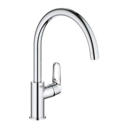 Grohe Grohe Bauflow Tek Kumandalı Eviye Bataryası, Krom - 31538001 - Mutfak Eviye Bataryası