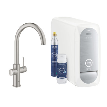 Grohe Grohe Blue Home C-Çıkış Uçlu Başlangıç Kiti, Paslanmaz Çelik - 31455DC1 - Banyo ve Mutfak Tamamlayıcı Gereçleri
