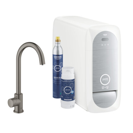 Grohe Grohe Blue Home C-Spout Starter Kit With Mono Faucet, Brushed Hard Graphite - 31498AL1 - Banyo ve Mutfak Tamamlayıcı Gereçleri