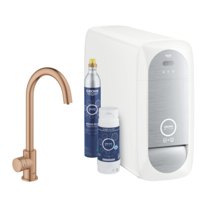 Grohe Grohe Blue Home C-Spout Starter Kit With Mono Faucet, Brushed Warm Sunset - 31498DL1 - Banyo ve Mutfak Tamamlayıcı Gereçleri