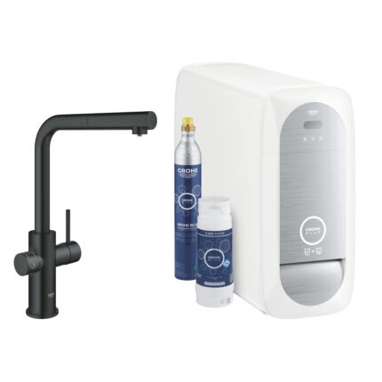 Grohe Grohe Blue Home L-Spout Starter Kit With Pull-Out Spout, Kadife Siyahı - 31539KS0 - Banyo ve Mutfak Tamamlayıcı Gereçleri