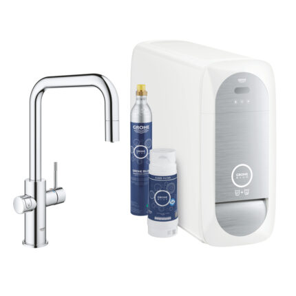 Grohe Grohe Blue Home U-Spout Starter Kit With Pull-Out Mousseur, Krom - 31543000 - Banyo ve Mutfak Tamamlayıcı Gereçleri
