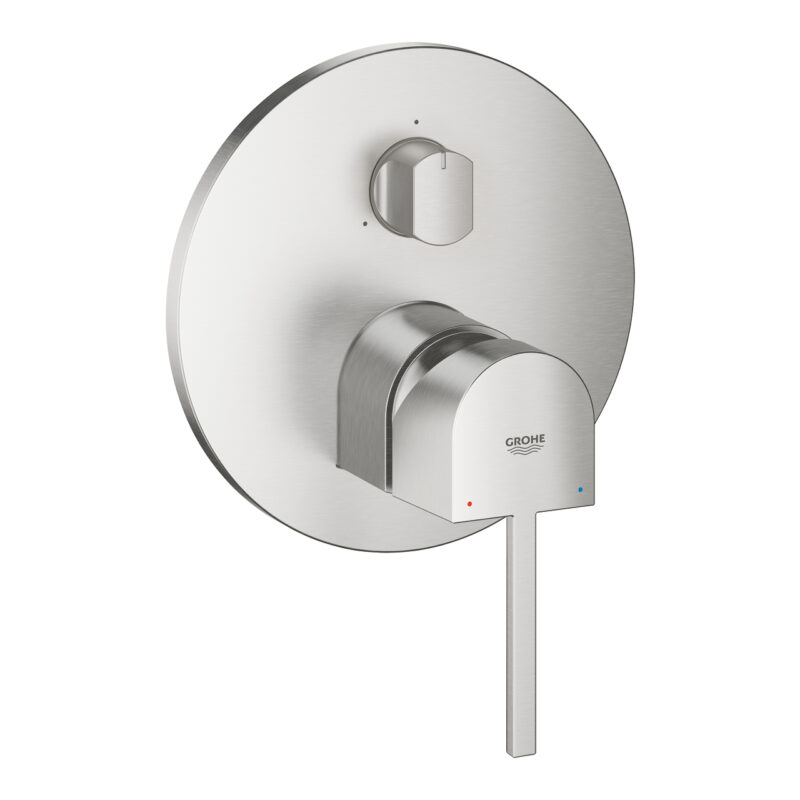 Grohe Grohe Plus Tek Kumandalı 3 Yönlü Banyo Bataryası, Paslanmaz Çelik - 24093DC3 - Ankastre Banyo Bataryası