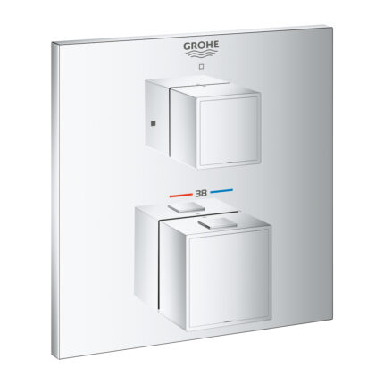 Grohe Grohtherm Cube Ankastre Termostatik Banyo Bataryası, Krom - 24153000 - Banyo Bataryası